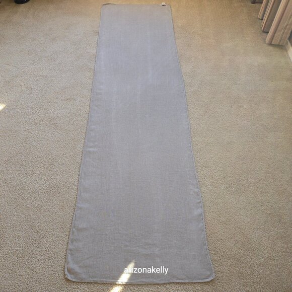 Bella Notte Hemmed Linen Scarf Tan - Picture 10 of 10